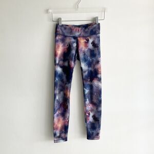 Athleta Girl Leggings Size Large/12 Space Galaxy Cosmic Print Pattern Purple